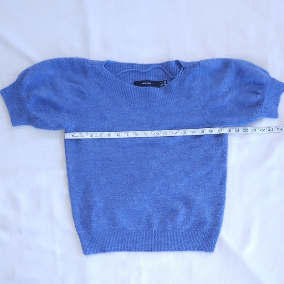 Blue Half Sleeve Knit Top Size S Casual Cozy Knitwear - Picture 4 of 8